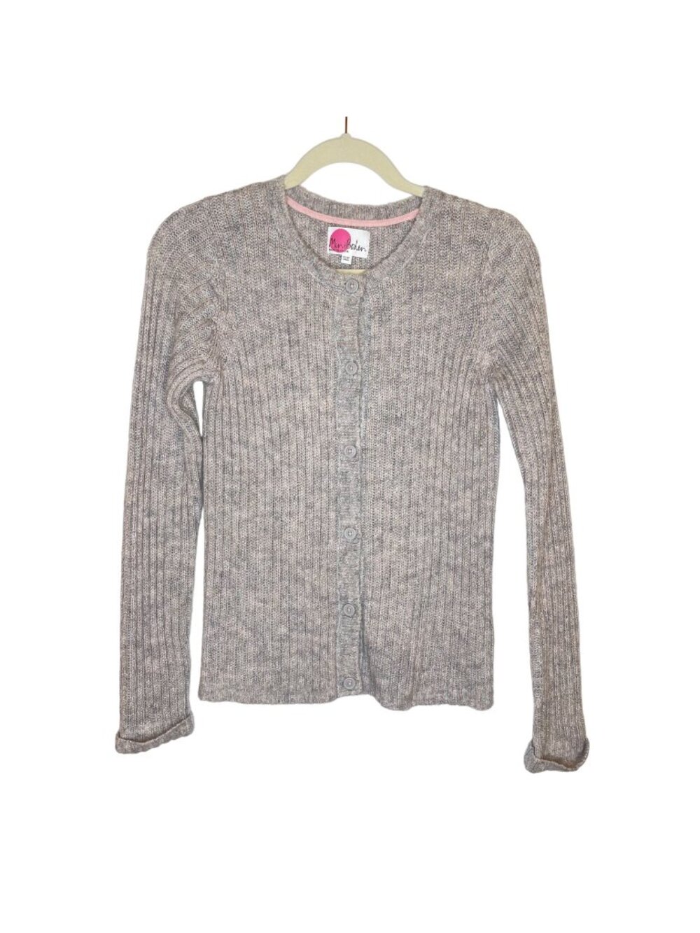 Mini Boden Cable Knit Metallic Thread Cardigan, 13-14Y